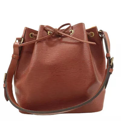 Authentic Louis Vuitton Epi Petit Noe Shoulder Bag Kenya Brown M44103 Used F/S • $405