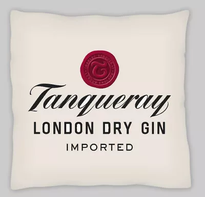 £8.50 • Buy Tanqueray Gin Art Cushion Cover  18” 45x45cm Linen Weave MANCAVE PUB BOOZE