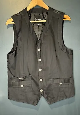 Guess Jeans Vest Mens  Black Sleeveless Waistcoat Size Medium • $20