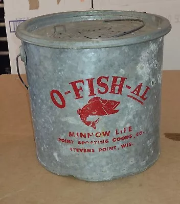 Vintage O-Fish-AL Minnow Bucket • $27.99