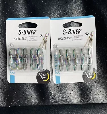 (2) Nite Ize S-Biner MicroLock Stainless Steel With Duel Locking Sides 5 Pack • $3.99