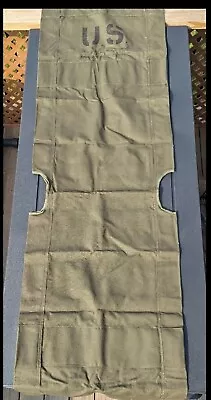 VINTAGE Army US Military Medic Stretcher Litter REPLACEMENT CANVAS 22.5  X 72  • $95