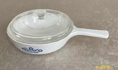 Vintage Corning Ware P-83-B Menu-Ette 6-1/2” Pan W/Lid-Blue Cornflower • $15.99