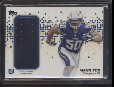 2013 Topps Rc Jumbo Jersey Manti Te'o Chargers • $2.99