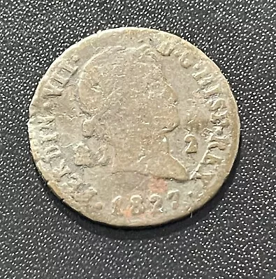 Spain 1827 2 Maravedis Copper Coin • $9.95