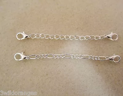 Silver Plated Extender Chain / Safety Chain For Bracelets / Necklaces • £1.69