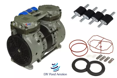 NEW Fish Pond PUMP Compressor 4.9 CFM 3/4hp W/ Rebuild Kit + MOUNTS + Filter • $359.99