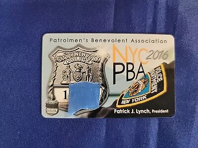 2016 PBA Patrolmans Benevolent Assoc. Card NYPD New York City Police Vintage • $9.99