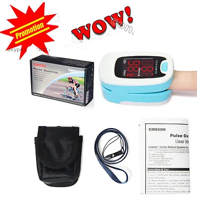 NEWEST LED Fingertip Pulse Oximeter Oxymetre Spo2 PR Blood Oxygen Meter Monitor • £14.39