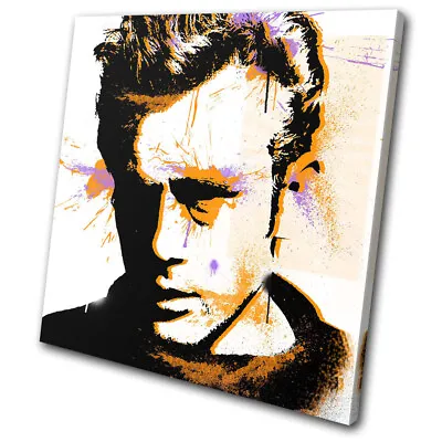 James Dean Movie Star Iconic Celebrities SINGLE CANVAS WALL ART Picture Print • £19.99