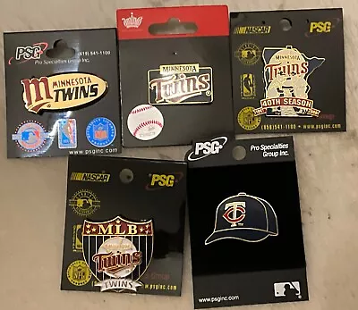 Set Of 5 Minnesota Twins  Logo  Collector Pins BLOWOUT PRICE • $16