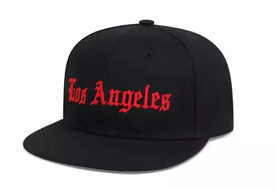 New Los Angeles LA Hat Classics Cap Snapback Hip Hop Basketball Black Red • $9.98