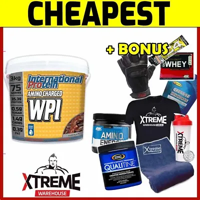 INTERNATIONAL PROTEIN AMINO CHARGED WPI 3kg // WHEY PROTEIN ISOLATE • $174.90