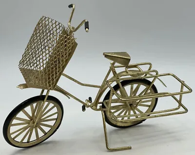 Vintage Style Gold Metal Bicycle Figurine • $9.88