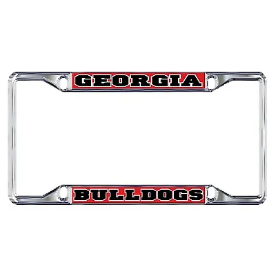 UGA UNIVERSITY OF GEORGIA Bulldogs Chrome License Plate Tag Frame • $16.99