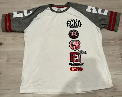 Ecko Unltd. Shirt Men's 3XL Grey Crewneck Rawthentic Rhino Logo Cotton Adult • $13.95