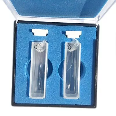 Quartz Cuvette 2 Pcs Standard 10mm 3.5ml Spectrometer Cell (Rounded Angle)  • $30.84