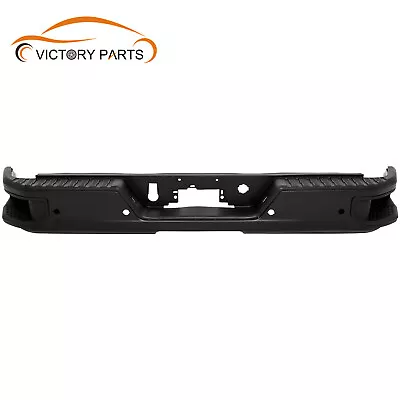 Steel Rear Step Bumper For 19-23 Chevy Silverado GMC Sierra 1500 Black W/ Holes • $623.99