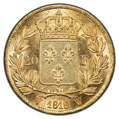 1818 WFrance 20 Francs Gold Coin - Lille Mint - Louis XVIII • $662.29