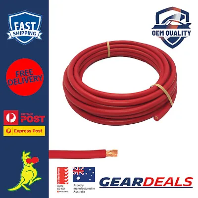 6 B S Cable Single Core 6m Roll Red 103 Amp Australian Made 6 AWG / 6 B&S Cable • $39.99