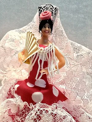 DOLL Marin CHICLANA 6” Vintage Spanish Flamenco ORIGINAL BOX Made In Spain Pink • $16