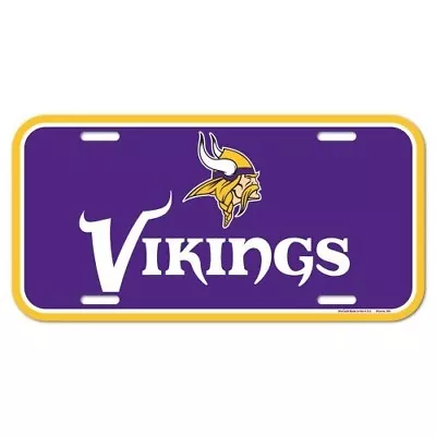 MINNESOTA VIKINGS ~ (1) Official NFL Team Logo Color License Plate ~ New! • $9.99