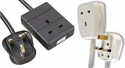 £17.39 • Buy Single Mains Extension Cable 13amp 3 Pin UK Plug Trailing Socket Lead 50cm 20m 