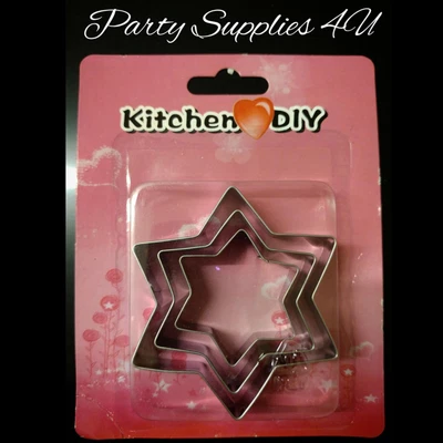 £2.99 • Buy 3pk Star Cookie Cutters Metal/fondant/Icing/Gift/Treat/Baking/Xmas/Cake/Biscuit/