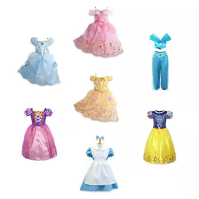 Kids Girls Christmas Costume Princess Fairytale Dress Up Belle Cinderella Alice  • $21.99