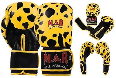 MAR Designer Leopard Design Boxing/Kickboxing/Thai Boxing Gloves • £23.99