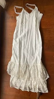 Vintage Ivory Lace Tiers(2) Full Slip Lorrie Kabala Size 8 On Tag • $16