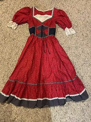 Vintage 1970's Gunne Sax Prairie Dress By Jessica McClintock Size: 9 • $499