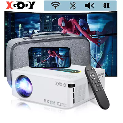 XGODY 12000 Lumen Projector HD 4K 1080P LED Mini HDMI 5G WiFi Video Home Theater • $124.99