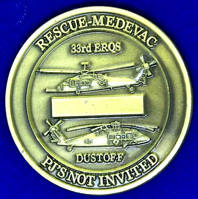 USAF US Army Dustoff MEDEVAC 33rd ERQS Pararescue Afghanistan Challenge Coin ^ • $55