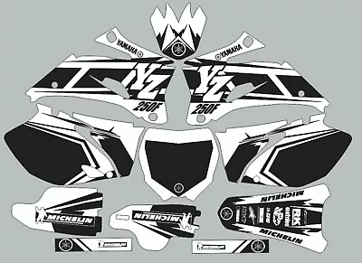 White And Black YAMAHA GRAPHICS  YZ 250F YZ250F 2006 2007 2008 2009 Decals • $95