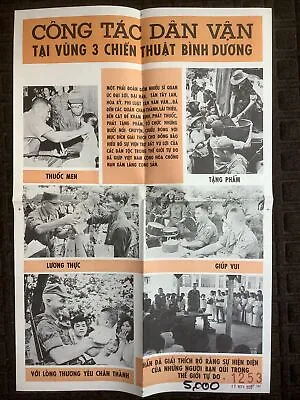RARE 1965 JUSPAO Vietnam War PSYOP Propaganda SP-780 POSTER ARVN US Army • $65