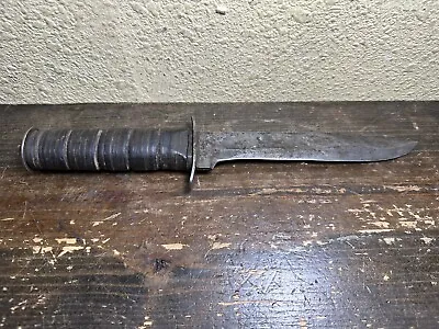 Ka-Bar USMC Olean NY 7 Inch Fixed Blade Knife Vintage • $69.99
