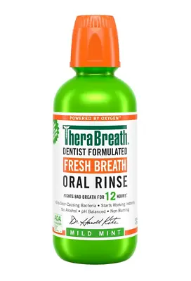 $7.99 • Buy TheraBreath Fresh Breath Mouthwash, Mild Mint, Alcohol-Free, 16 Fl Oz