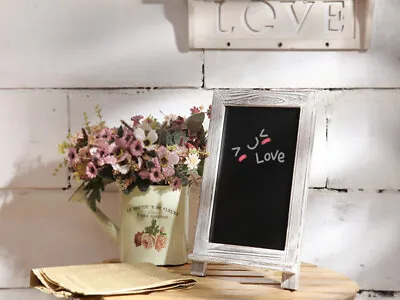 £11.99 • Buy Rustic Table Top Chalk Board Blackboard Memo Board Sign Wedding Kitchen 24x35cm