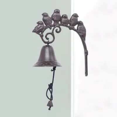 Vintage Bird Bell Home Garden Door Bell Wall Mounted Cast Iron Gate Bell Decor • $24.70