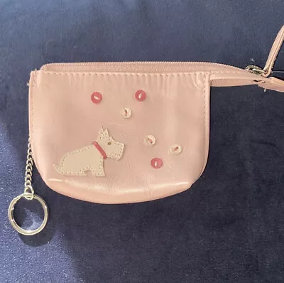 £5 • Buy Radley Small Keyring Scottie Dog Coin Purse  Zip Fastening Pale Pink