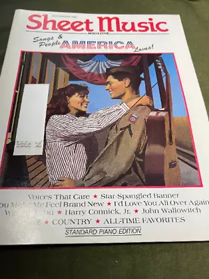Vintage Sheet Music Magazine July August 1991 - Songs And People America Loves • $9.56