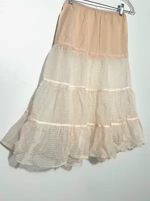 Vintage  HOOPS! MY DEAR 3 Layer Crinoline Pink 100% Nylon Size M • $29.99