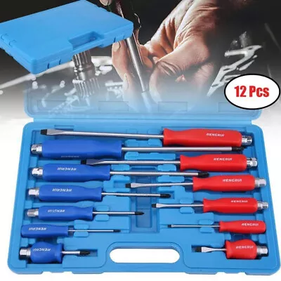 12pcs Heavy Duty Engineers Mechanics Magnetic Screwdriver Set With Hex Head  • $55