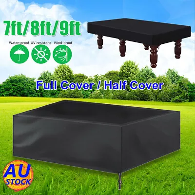 Waterproof Dust 7/8/9FT Outdoor Pool Snooker Billiard Table Cover Polyester Cap • $28.99