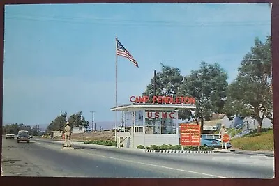 USMC Camp Pendleton Main Gate Oceanside California Vintage Postcard 1964 Xcel • $6.95