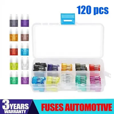 MINI Blade Fuse Assortment Auto Car Motorcycle SUV FUSES Kit 120x APM ATM UTV US • $3.89