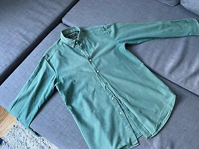 Massimo Dutti Green Brushed Cotton Shirt • $15