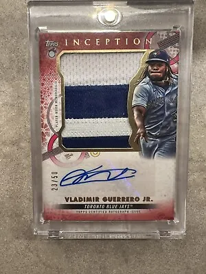 Topps Inception 2022 Vladimir Guerrero Jr Patch Auto Red #23/50 • $40