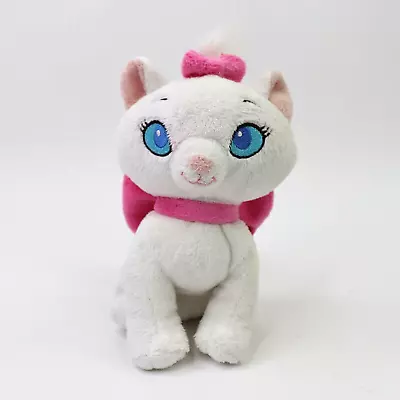 Disney Aristocats Marie Plush Kitty Cat Pink Bow Embroidered 7  Stuffed Animal • $12.98